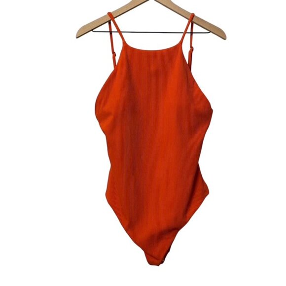NWT Andie Asbury Rib One Piece Swimsuit Sire Orange Size XL - Picture 2 of 15